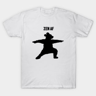 Zen Af Bear, Yoga Meditation Funny T-Shirt